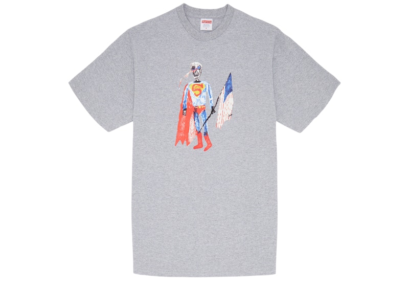 Supreme Skeleton Tee Heather Grijs
