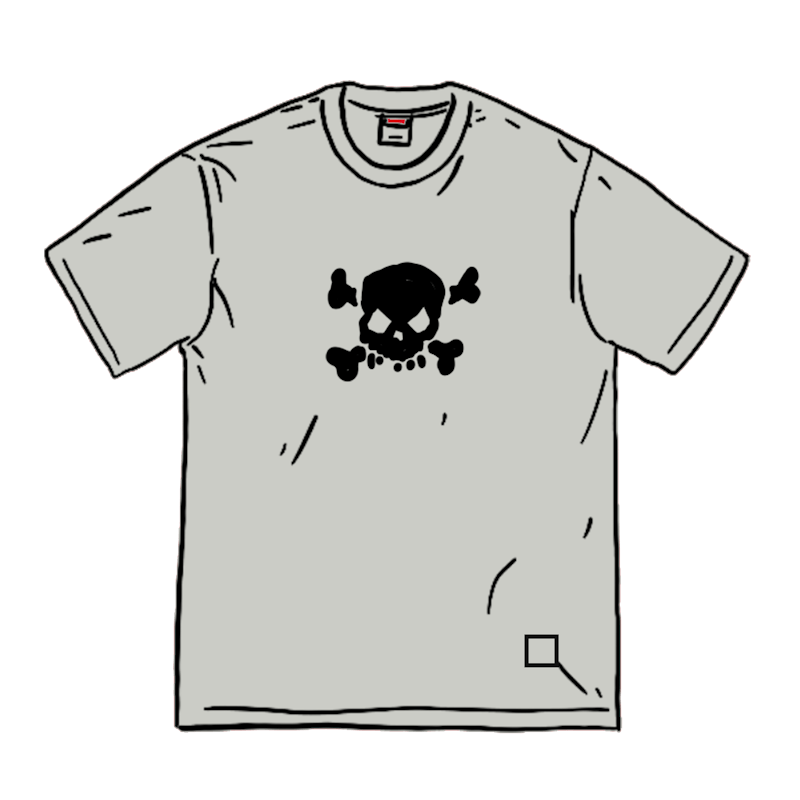 Supreme Skull S/S Top Grijs