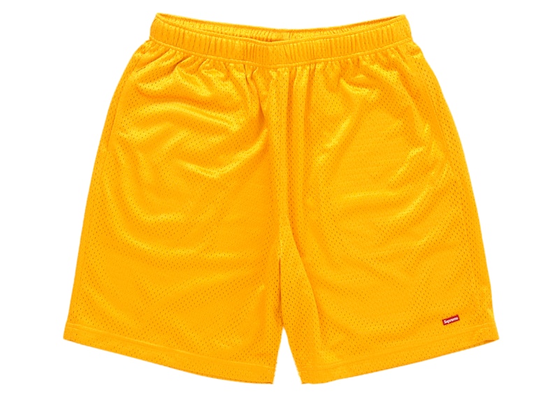 Supreme Small Box Baggy Mesh Short Goud