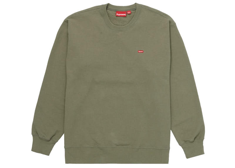 Supreme Small Box Crewneck Light Olijf
