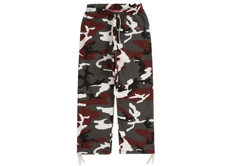 Supreme Small Box Drawcord Sweatpant Camo Rood