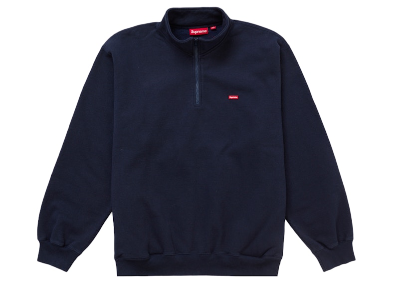 Supreme Small Box Half Zip Pullover Blauw