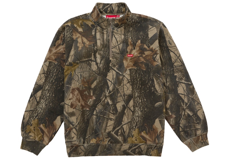 Supreme Small Box Half Zip Pullover Realtree Hardwoods Camo