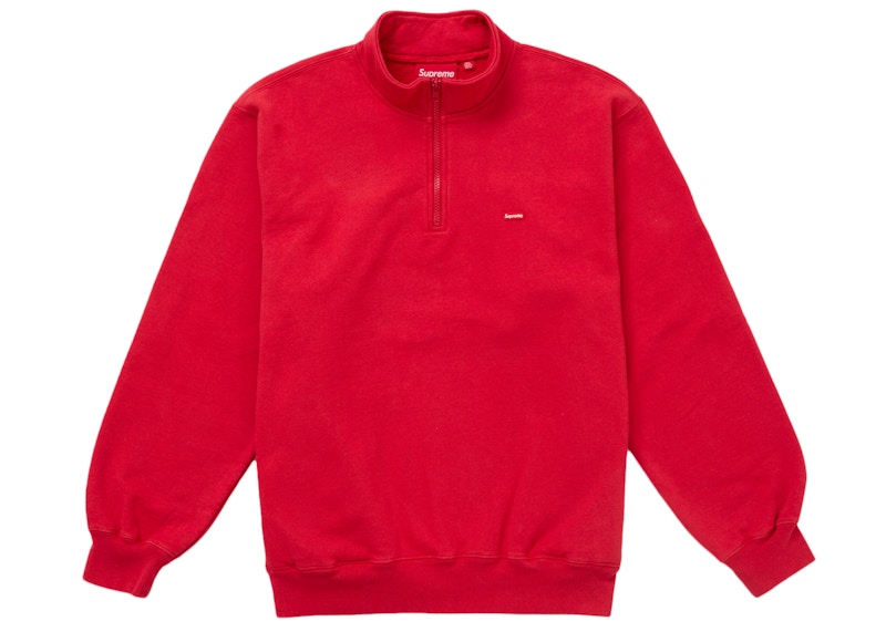 Supreme Small Box Half Zip Pullover Rood