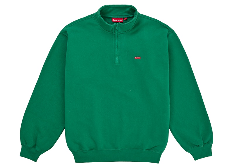 Supreme Small Box Half Zip Pullover Groen
