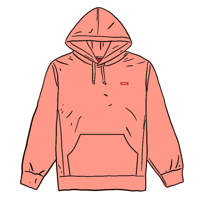 Supreme Small Box Hooded Sweatshirt Dusty Koraal
