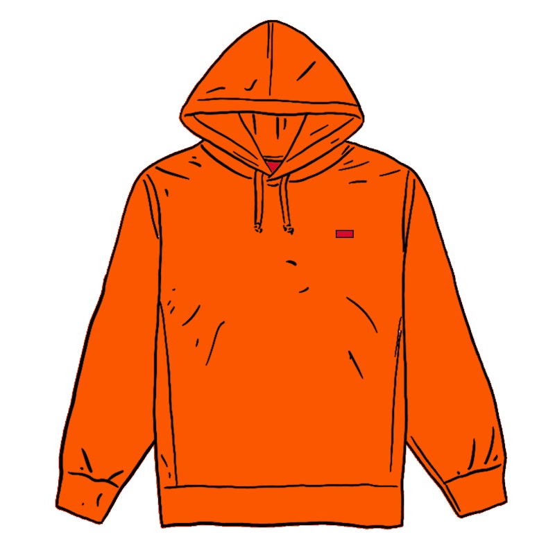 Supreme Small Box Hooded Sweatshirt Oranje
