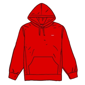 Supreme Small Box Hooded Sweatshirt Rood