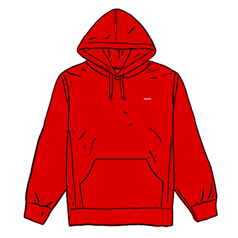 Supreme Small Box Hooded Sweatshirt Rood