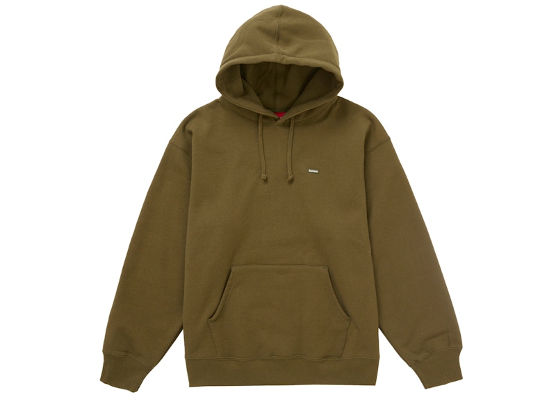 Supreme Small Box Hooded Sweatshirt Dark Olijf