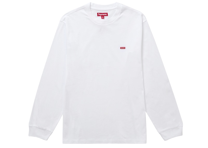 Supreme Small Box L/S Tee Wit