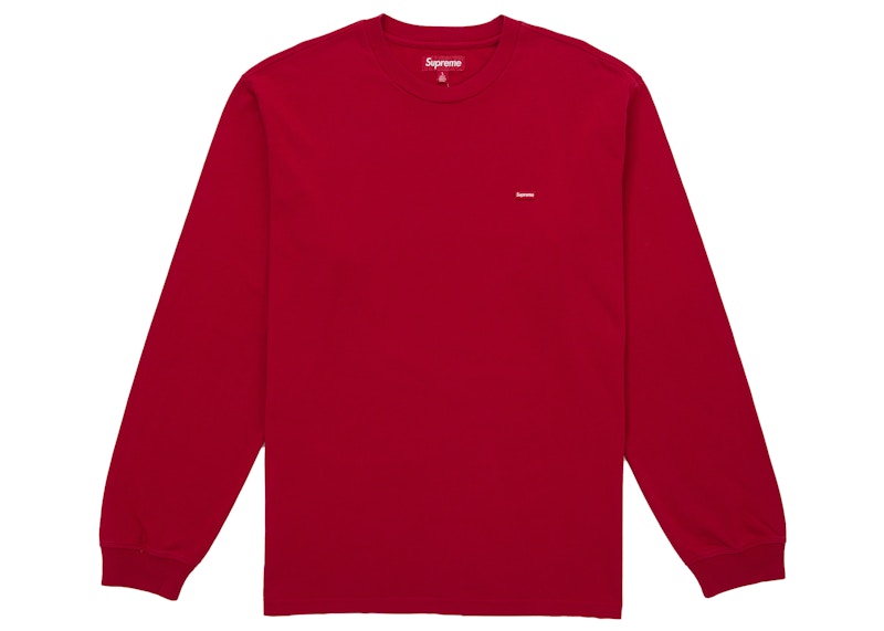 Supreme Small Box L/S Tee Rood