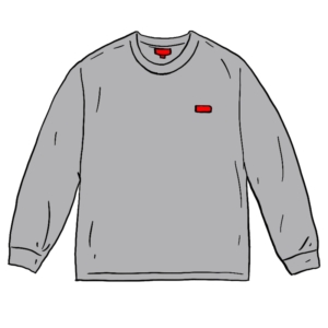 Supreme Small Box L/S L/S Tee Grijs