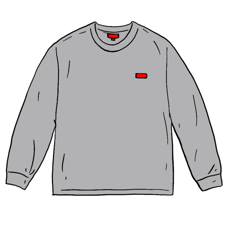 Supreme Small Box L/S L/S Tee Grijs