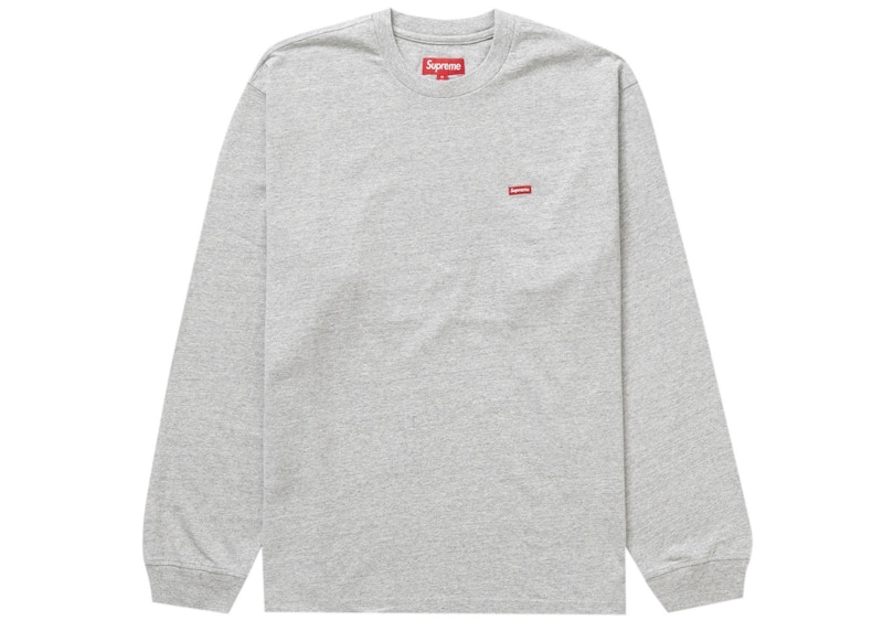 Supreme Small Box L/S Tee Heather Grijs