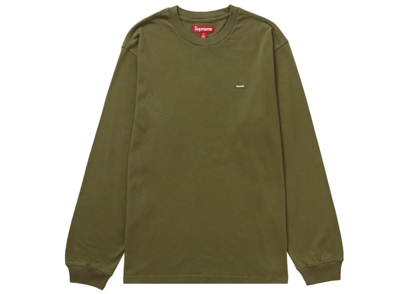 Supreme Small Box L/S Tee Light Olijf
