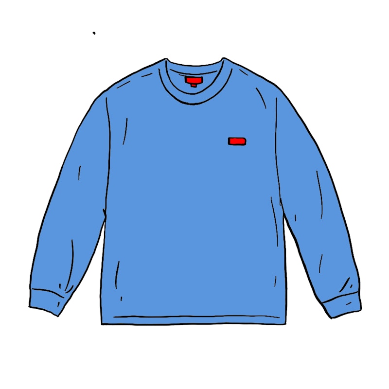 Supreme Small Box L/S Tee Light Bright Royal