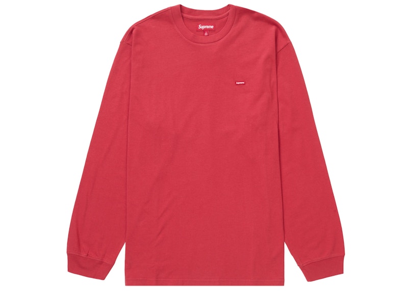 Supreme Small Box L/S Tee Washed Rood