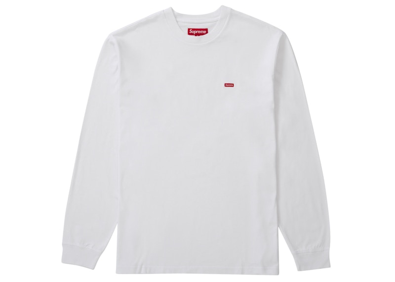 Supreme Small Box L/S Tee Wit
