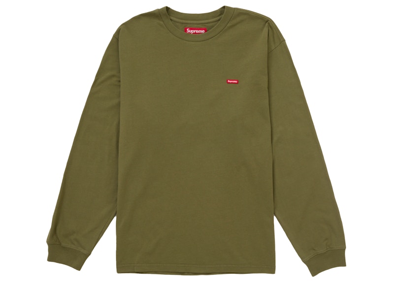 Supreme Small Box L/ Tee Washed Olijf