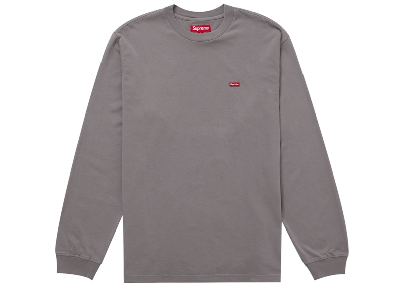 Supreme Small Box L/S Tee Light Grijs