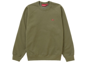 Supreme Small Box Raglan Crewneck Light Olijf