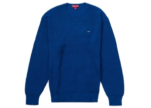 Supreme Small Box Ribbed Sweater Royal Blauw