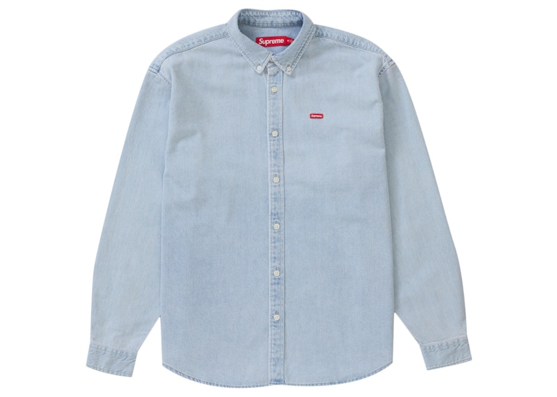 Supreme Small Box Shirt Washed Blauw