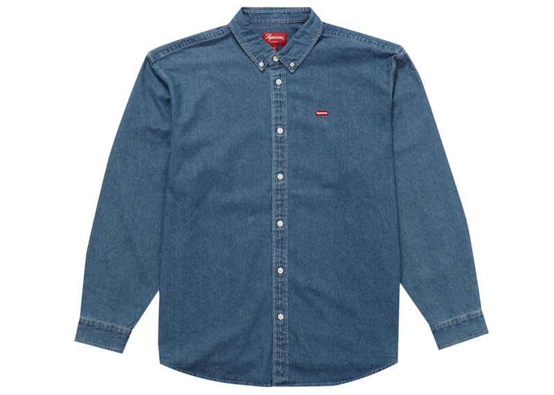 Supreme Small Box Twill Shirt Blauw