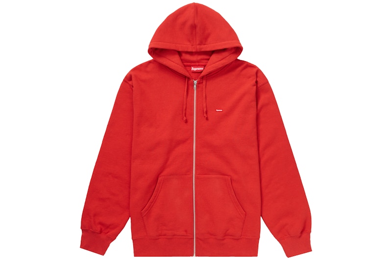 Supreme Small Box Zip Up Hooded Sweatshirt Burnt Rood