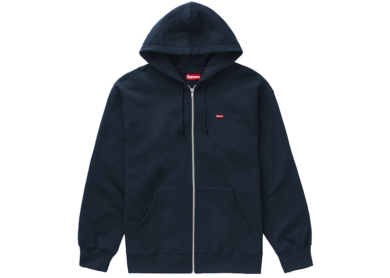 Supreme Small Box Zip Up Hooded Sweatshirt Blauw