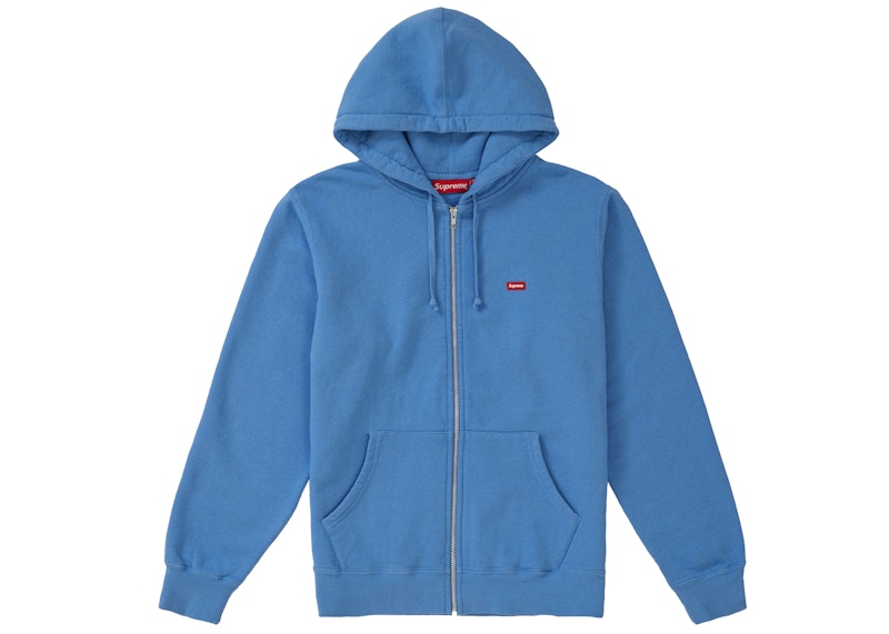 Supreme Small Box Zip Up Sweatshirt Columbia Blauw