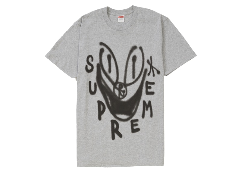 Supreme Smile Tee Heather Grijs