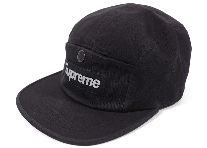 Supreme Snap Button Pocket Camp Cap Zwart