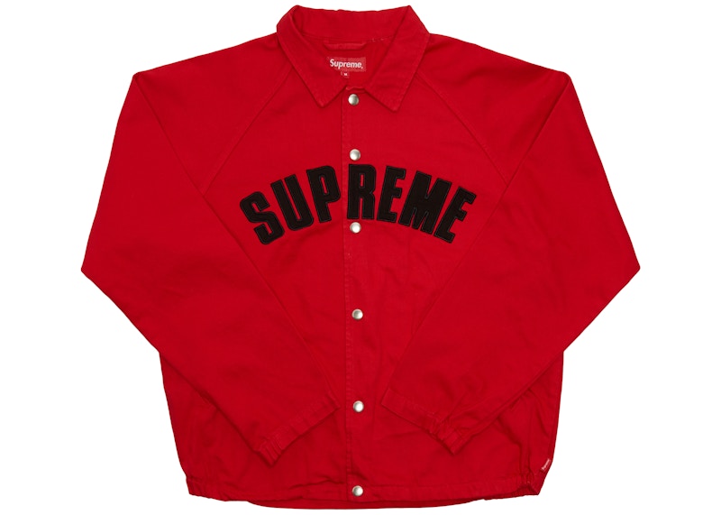 Supreme Snap Front Twill Jacket Rood