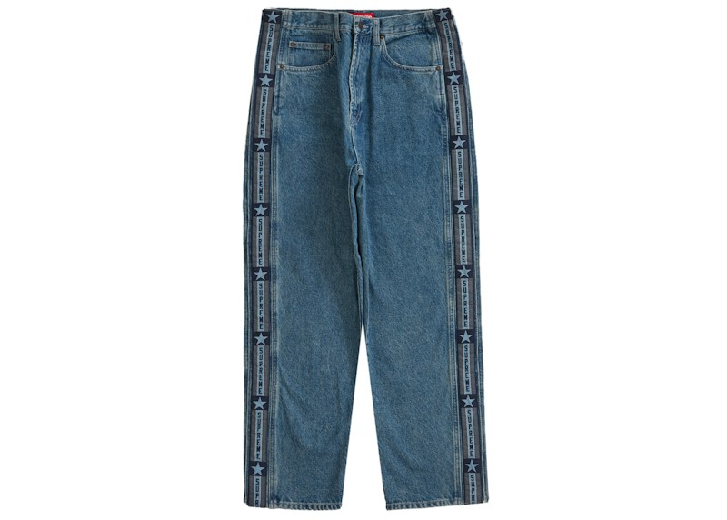 Supreme Snap-Off Baggy Jean Washed Blauw