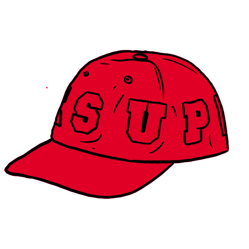 Supreme Spellout 6-Panel Rood