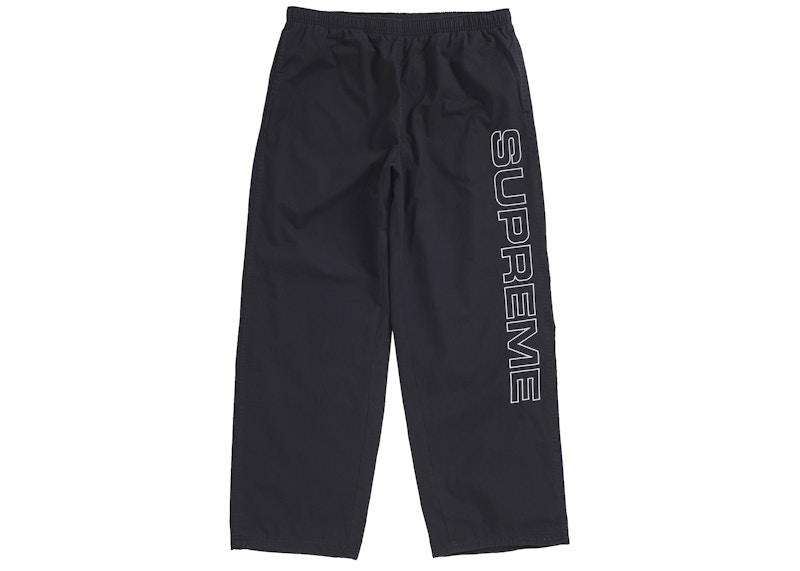 Supreme Spellout Embroidered Ripstop Track Pant Zwart