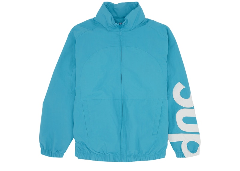 Supreme Spellout Track Jacket Aqua Blauw