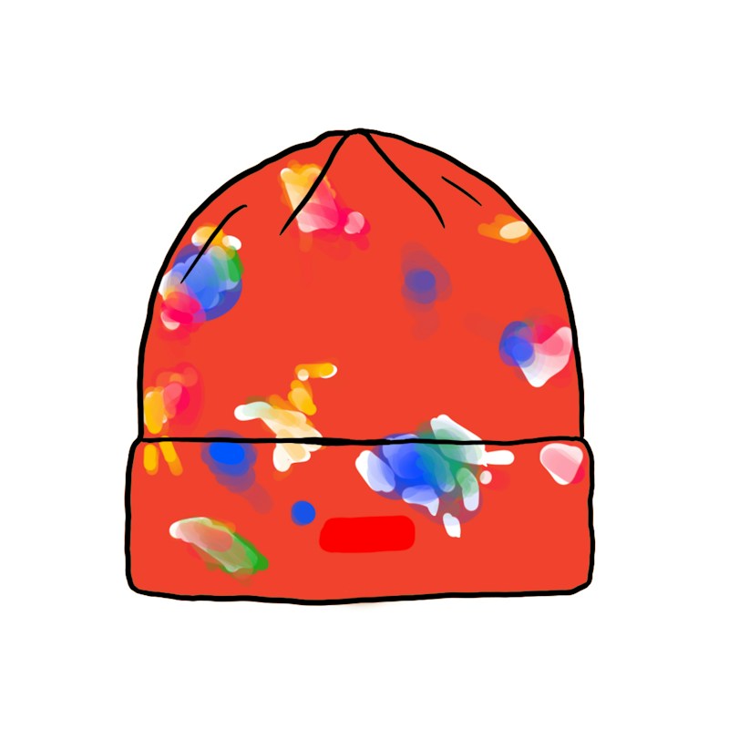 Supreme Splatter Dyed Beanie Rood