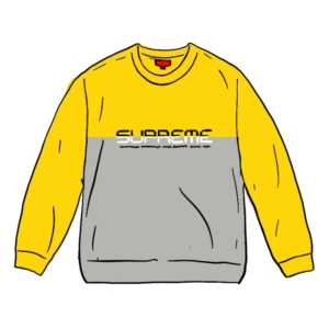 Supreme Split Logo Pullover Geel