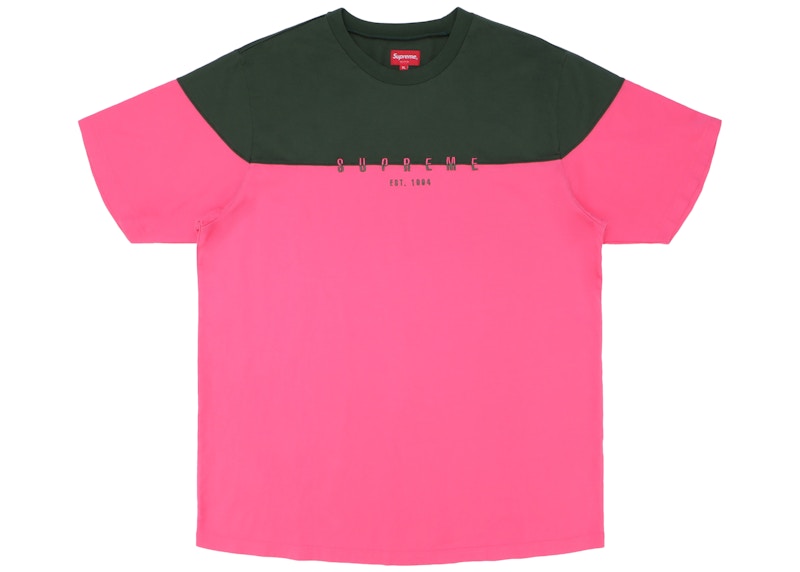 Supreme Split Logo S/S Top Roze