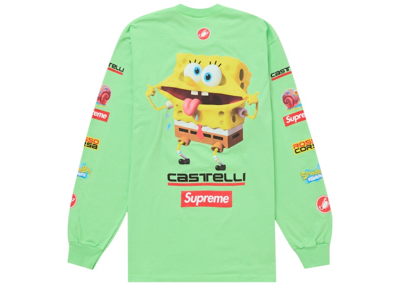 Supreme SpongeBob/Castelli Racing /S Tee Groen