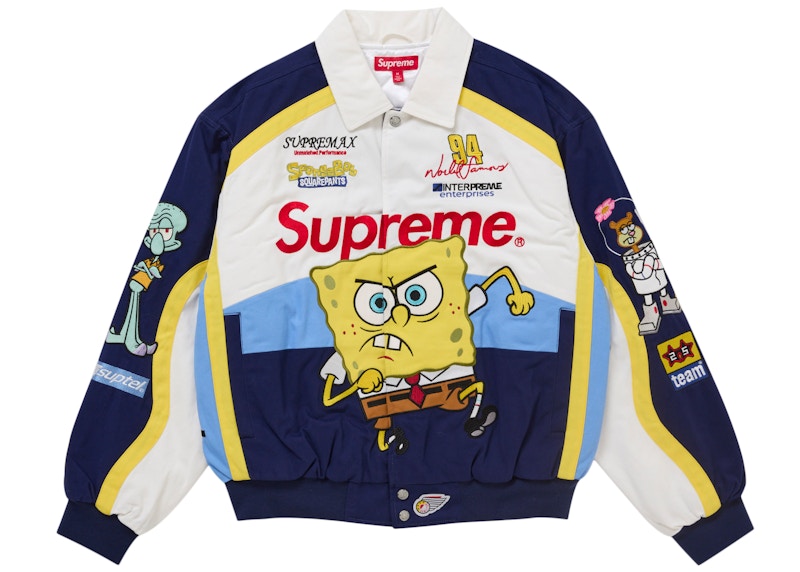 Supreme SpongeBob SquarePants Jeff Hamilton Racing Jacket Wit