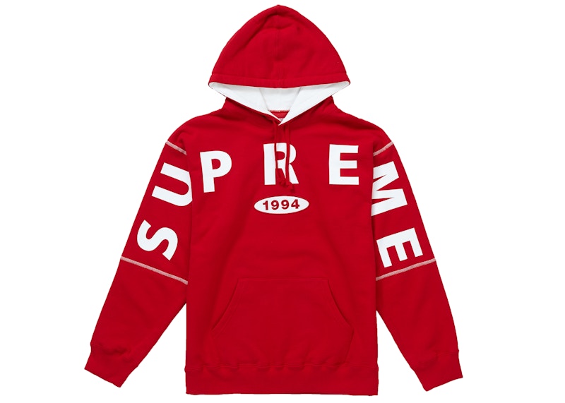Supreme Spread Logo Hooded Sweatshirt Rood