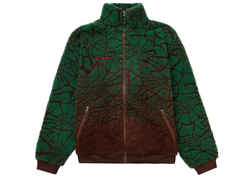 Supreme Spyder Web Polar Fleece Jacket Bruin