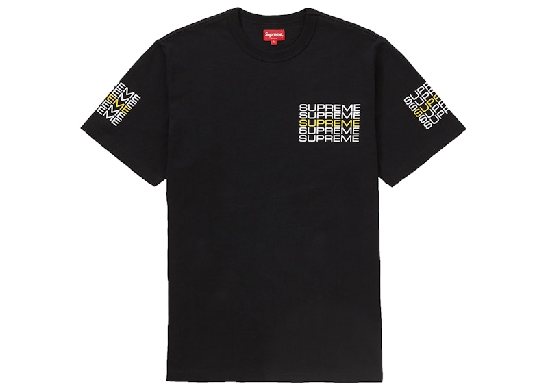 Supreme Stack Logo Tee Zwart