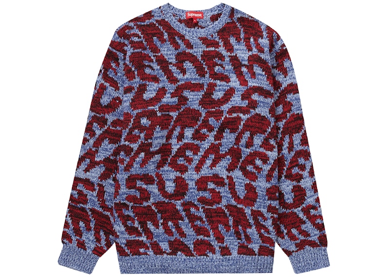 Supreme Stacked Sweater Blauw
