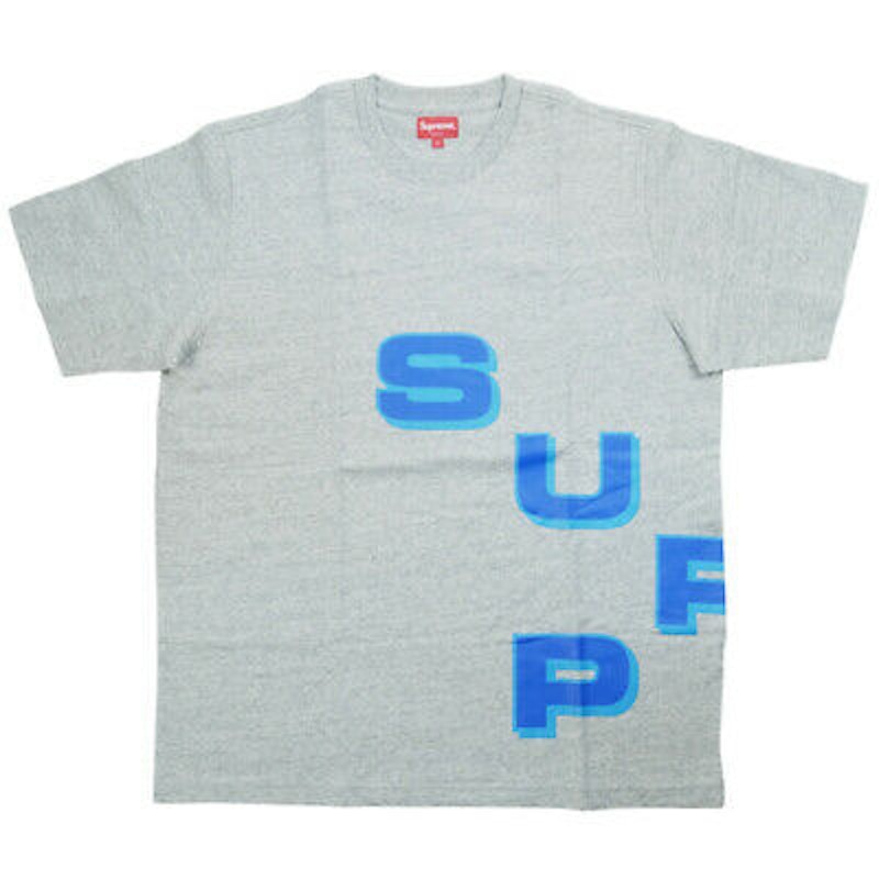 Supreme Stagger Tee Heather Grijs
