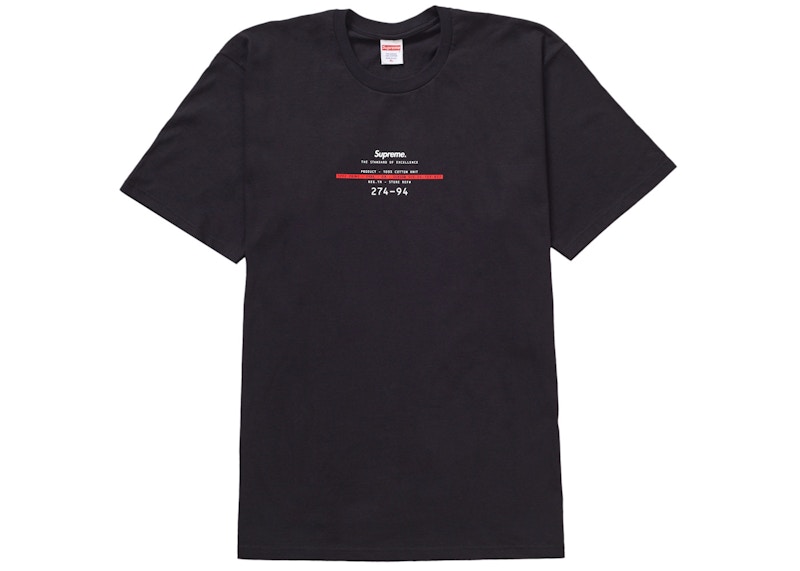 Supreme Standard Tee Zwart